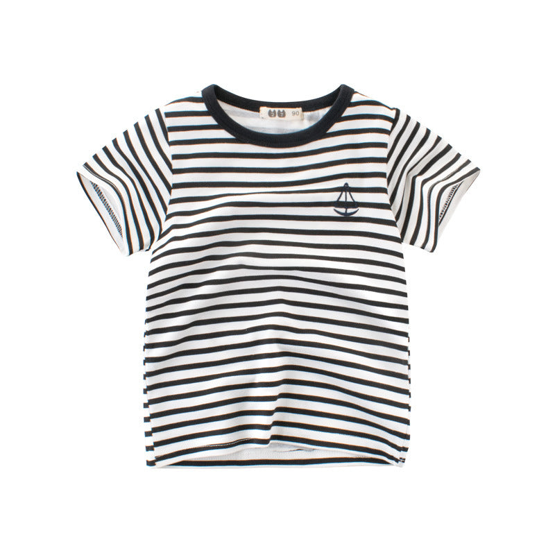 Boys Cotton Striped Tee