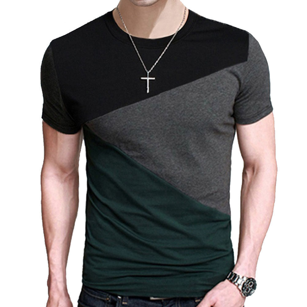 Men's Short Sleeve Tee Two Tone Styles