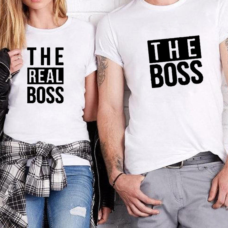 Matching THE REALBoss Tee His And Her's