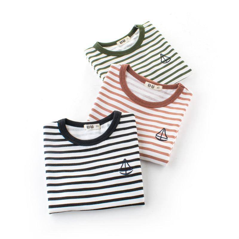 Boys Cotton Striped Tee