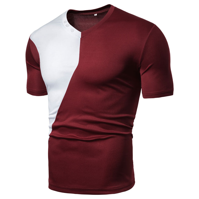 Men's Short Sleeve Tee Two Tone Styles