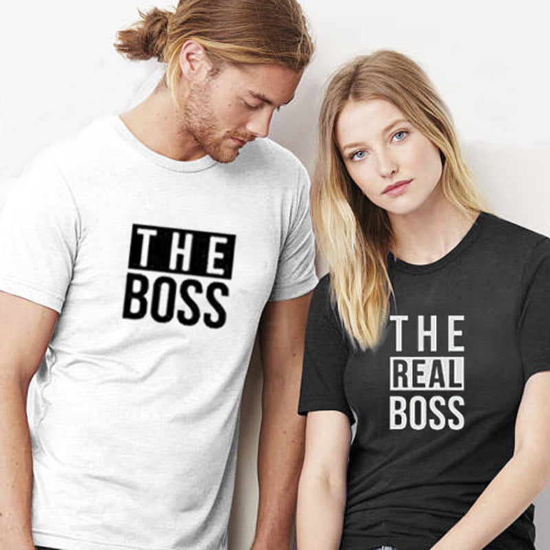 Matching THE REALBoss Tee His And Her's